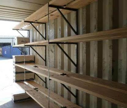 Shipping/Storage Container Shelves